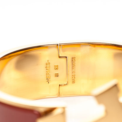 Hermes Enamel Wide Clic Clac H Bracelet PM Terracotta 5 of 5