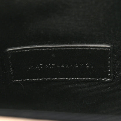 Saint Laurent Grain De Poudre Matelasse Chevron Monogram Envelope Clutch Dark Beige 7 of 9