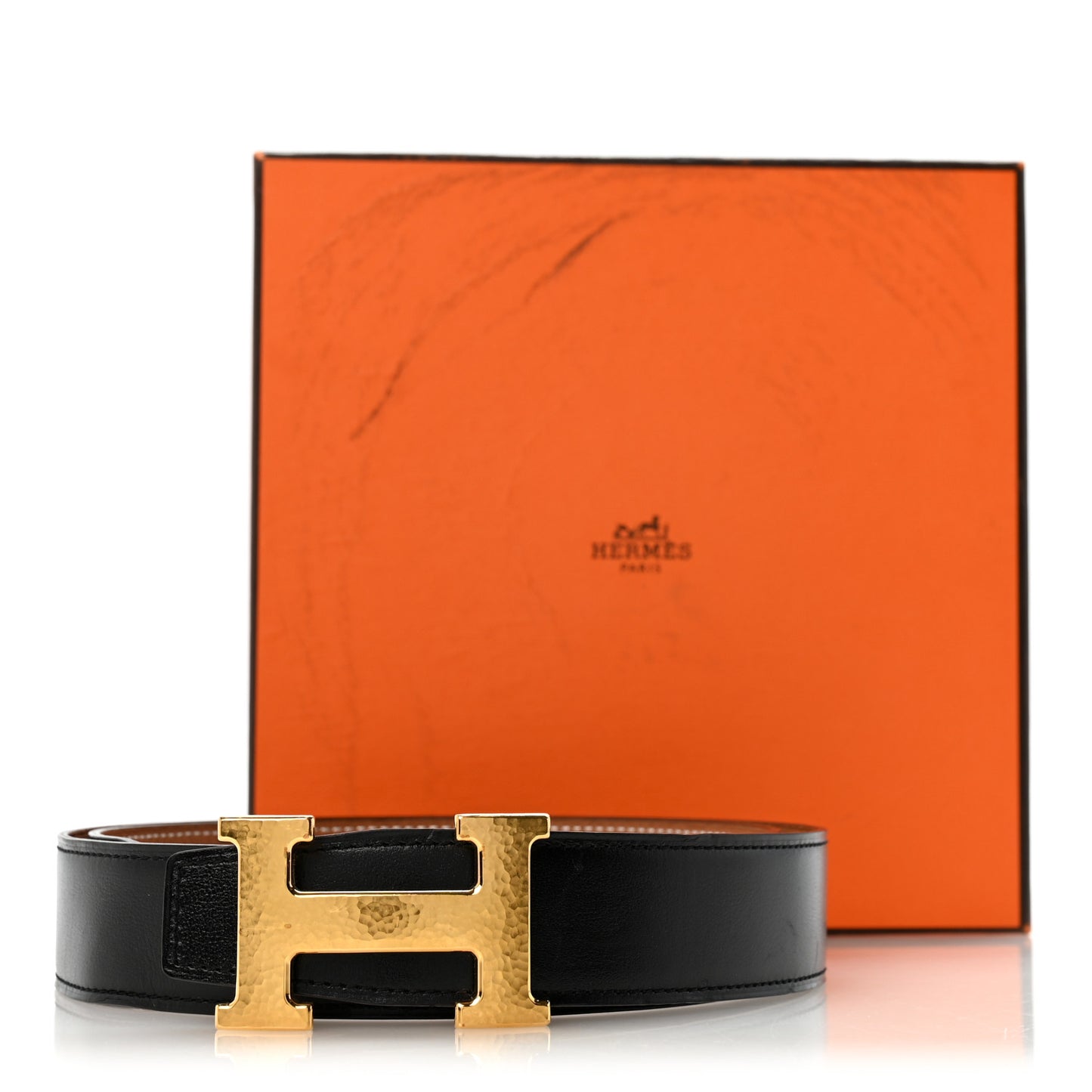 Box Togo 32mm Martelee Constance Belt 80 32 Black Gold