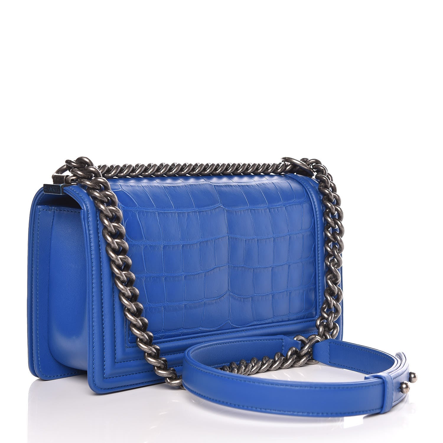 Chanel Alligator Medium Boy Flap Blue 3 of 15