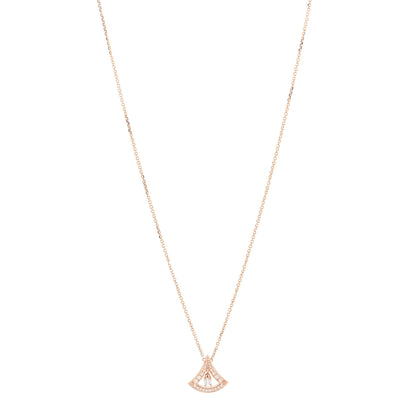 Bulgari 18K Rose Gold Diamond Divas' Dream Openwork Pave Pendant Necklace 1 of 7