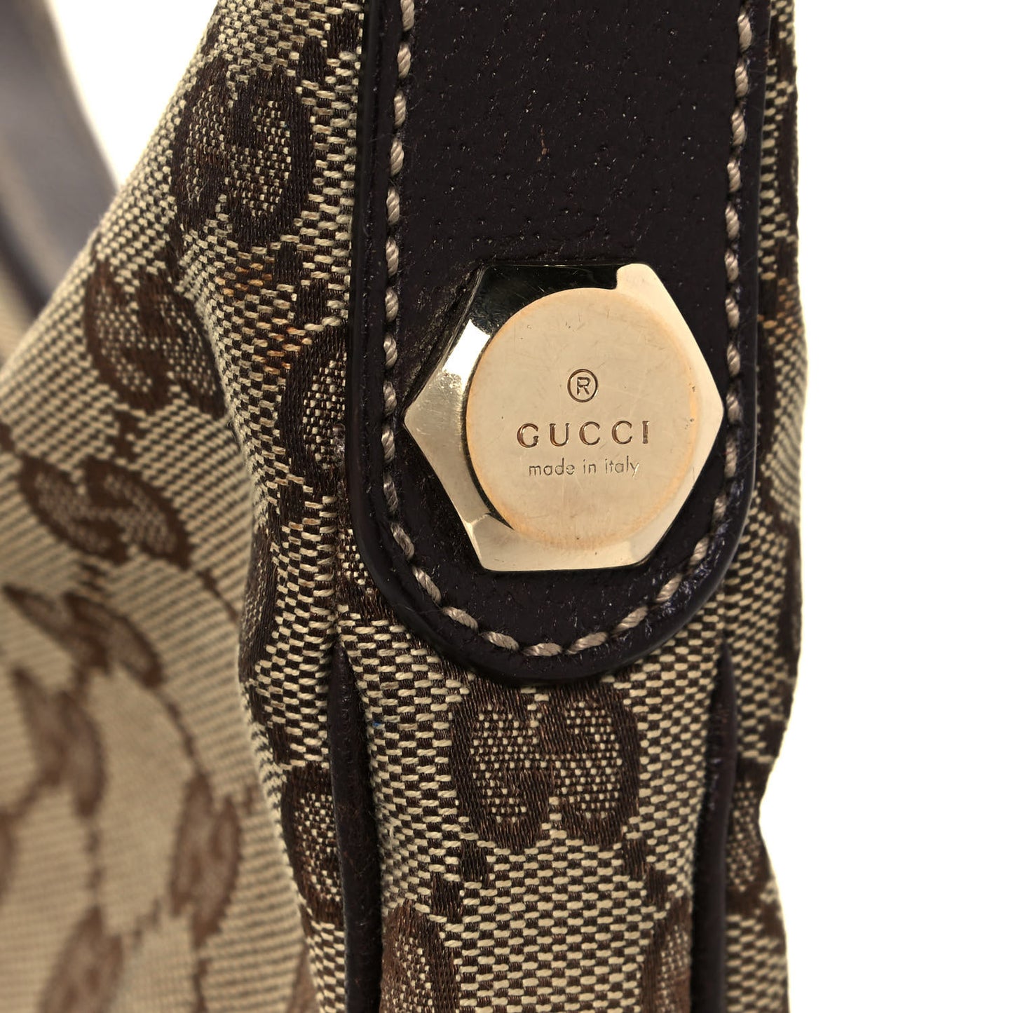 GG Monogram Medium Charmy Hobo Dark Brown