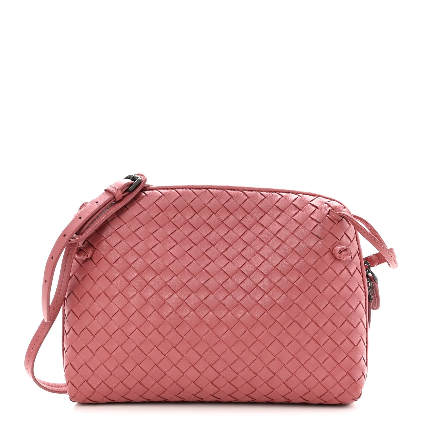 Nappa Intrecciato Nodini Crossbody Messenger Rose Pink