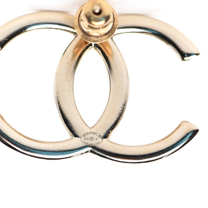 Chanel Baguette Crystal High Society CC Earrings Gold 3 of 5