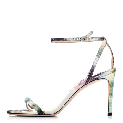 Jimmy Choo Canvas Tie-Dye Minny Oasis 85 Sandals 38.5 Multicolor 1 of 13