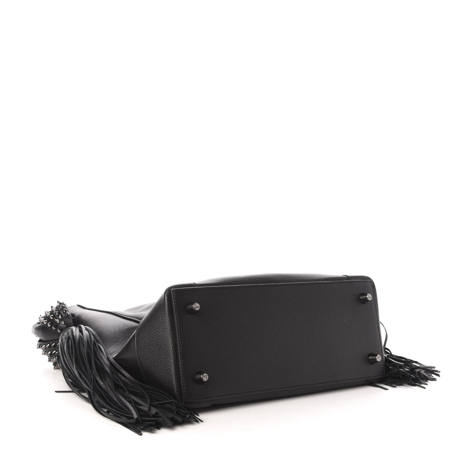 Empire Calf Spikes Fringe Eloise Hobo Black