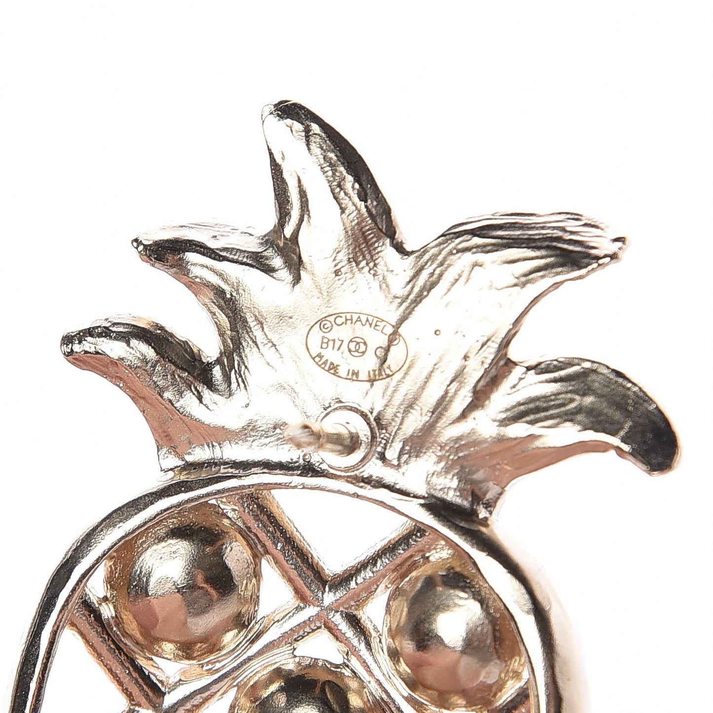 Pearl Pineapple Brooch Gold