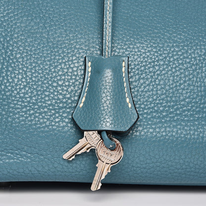 Hermes Taurillon Clemence Birkin 30 Blue Jean 16 of 35