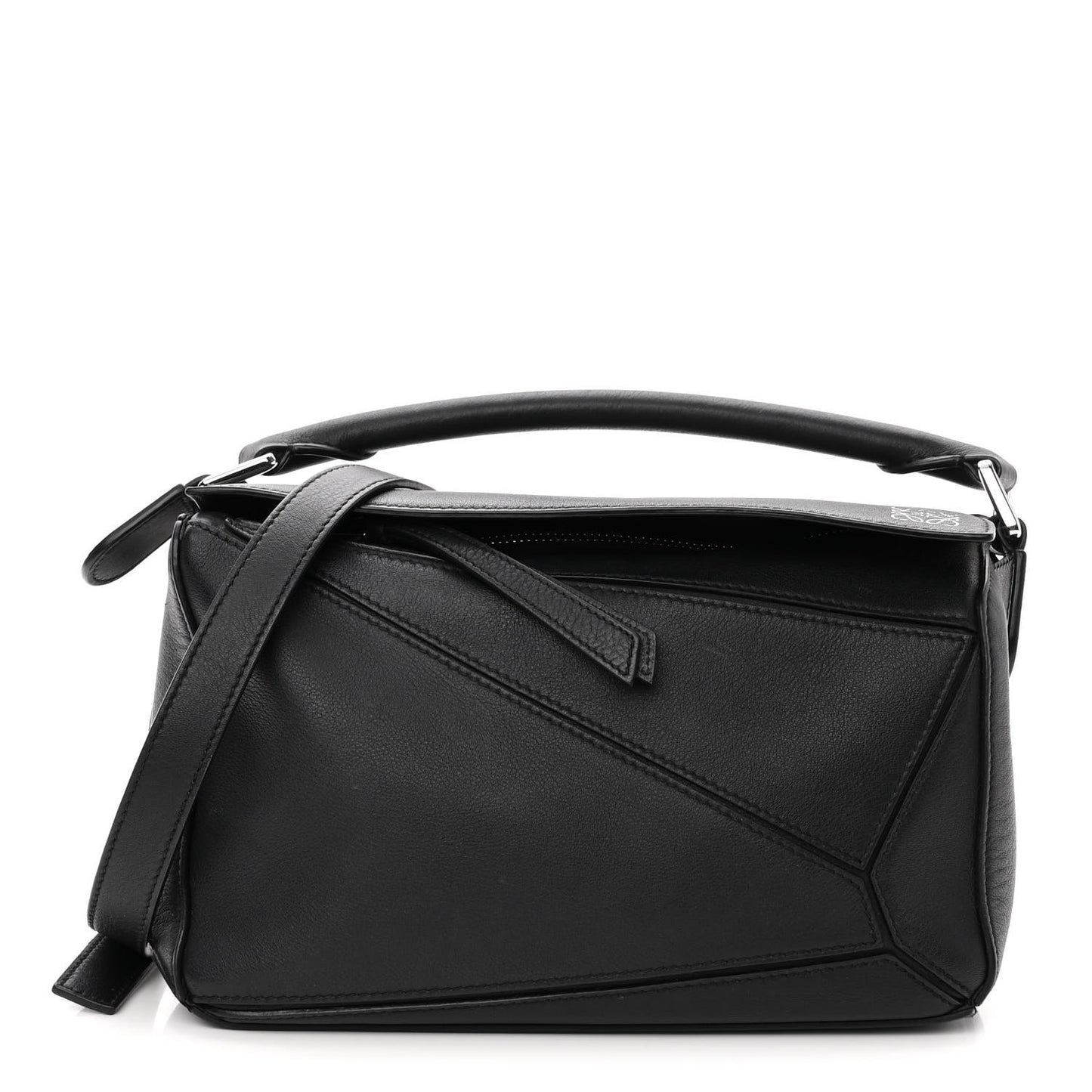 Calfskin Small Puzzle Bag Black