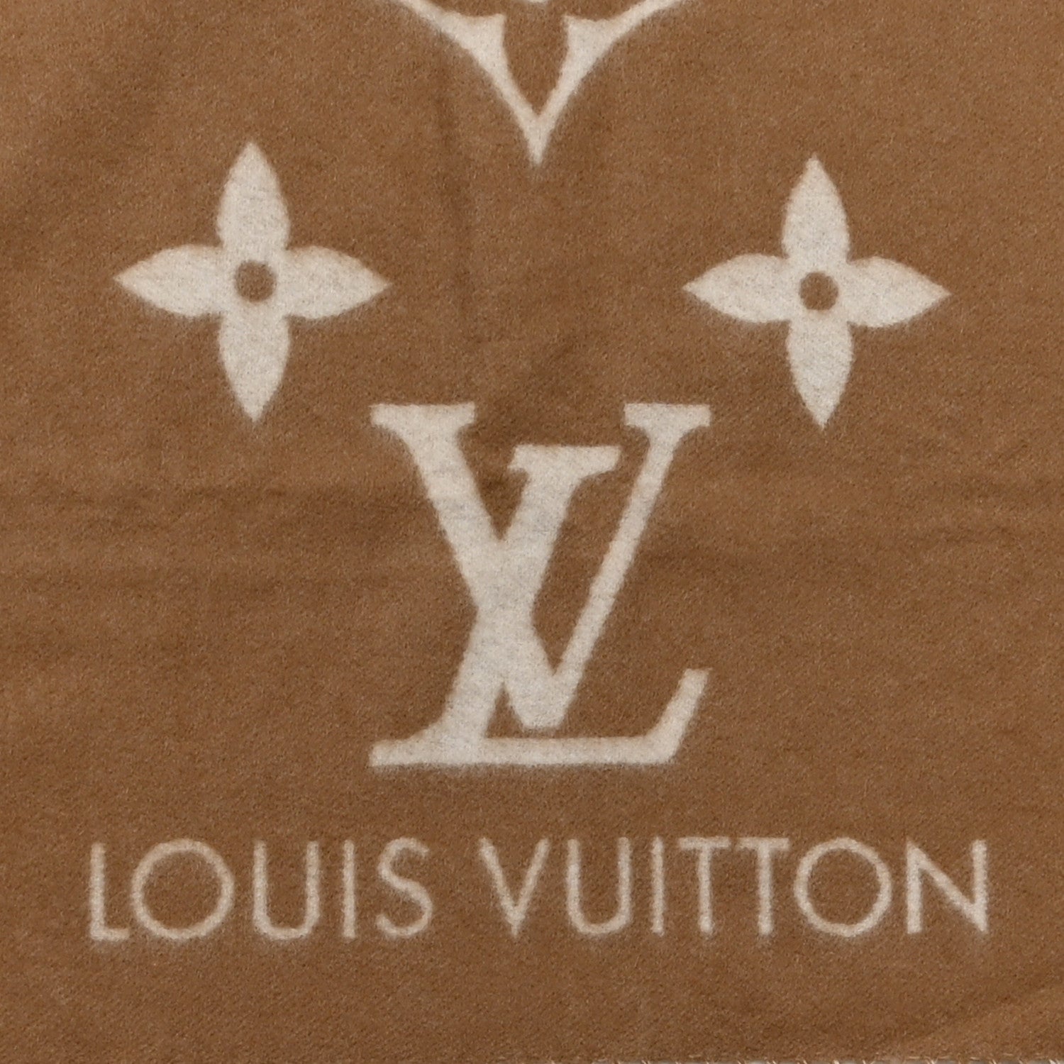 Louis Vuitton Cashmere Monogram Reykjavik Scarf Sable 3 of 4