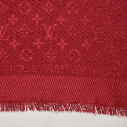 Louis Vuitton Silk Wool Monogram Shawl Pomme D'Amour 3 of 5