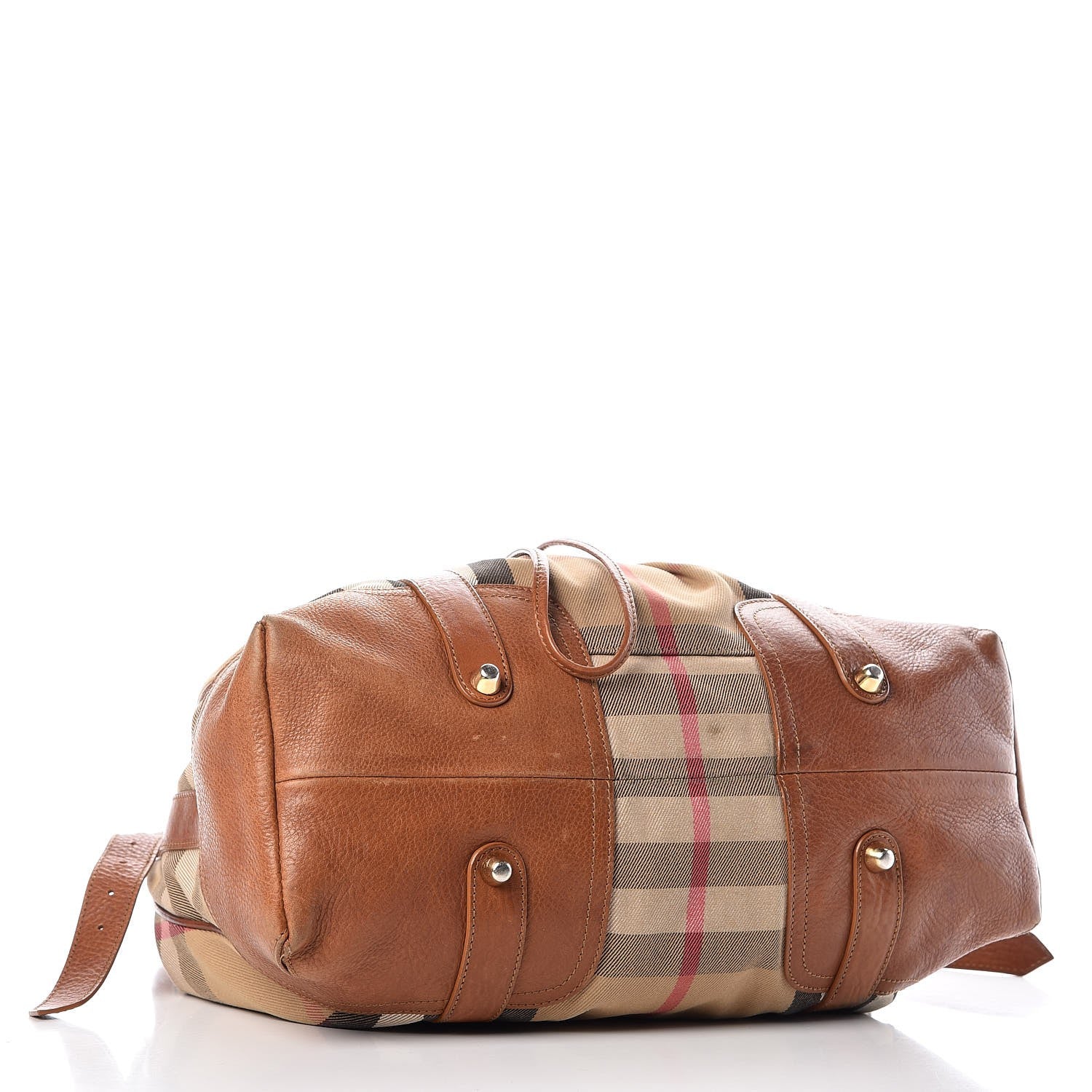 Burberry House Check Bridle Calfskin Hobo Brown 4 of 15