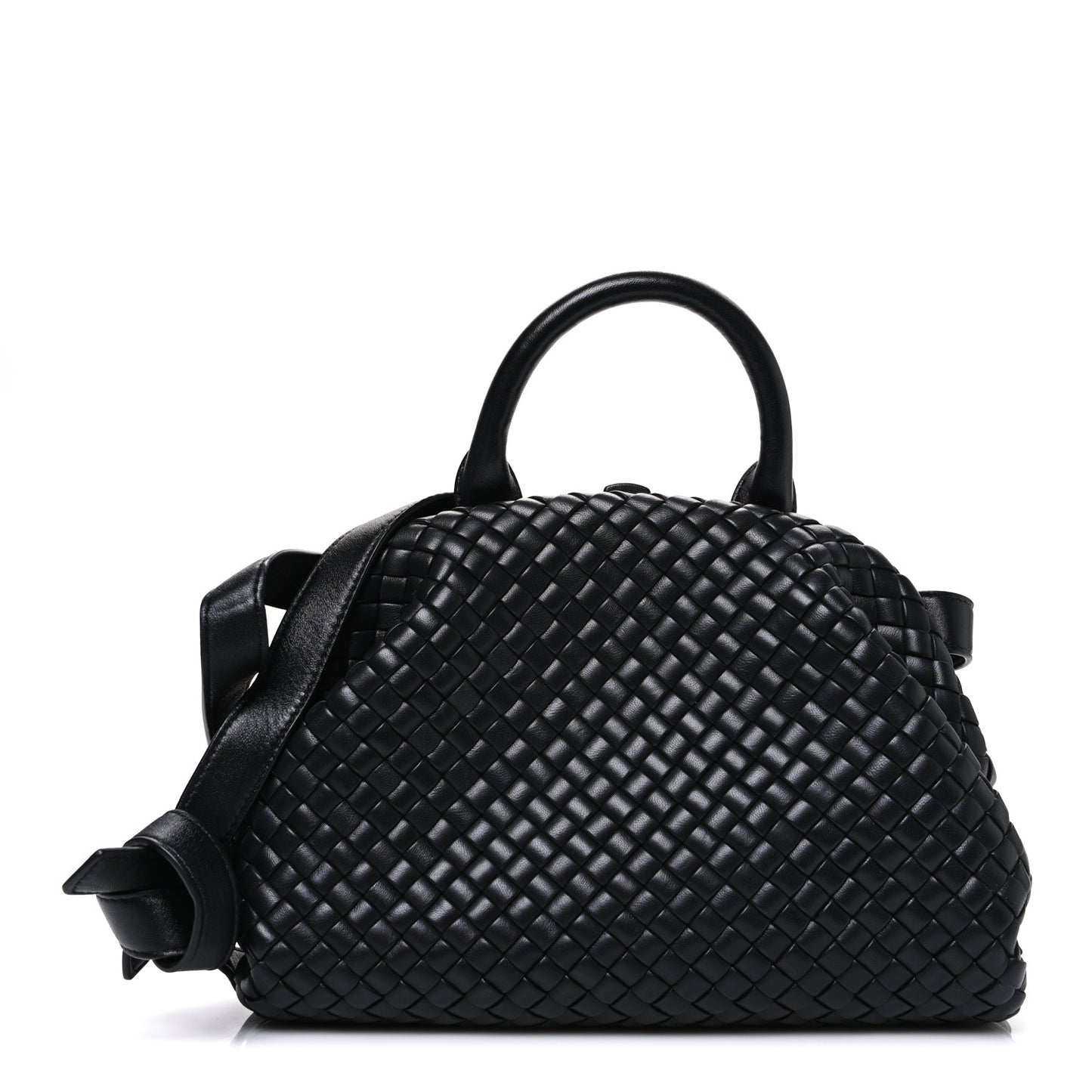 Nappa Intrecciato Small Padded The Handle Black