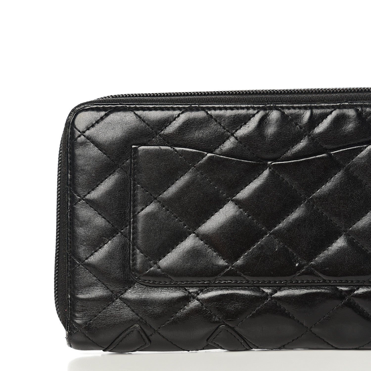 Chanel Calfskin Cambon Zip Around Organizer Wallet Black 12 of 16