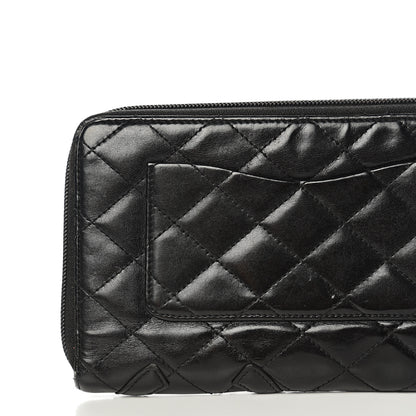 Chanel Calfskin Cambon Zip Around Organizer Wallet Black 12 of 16