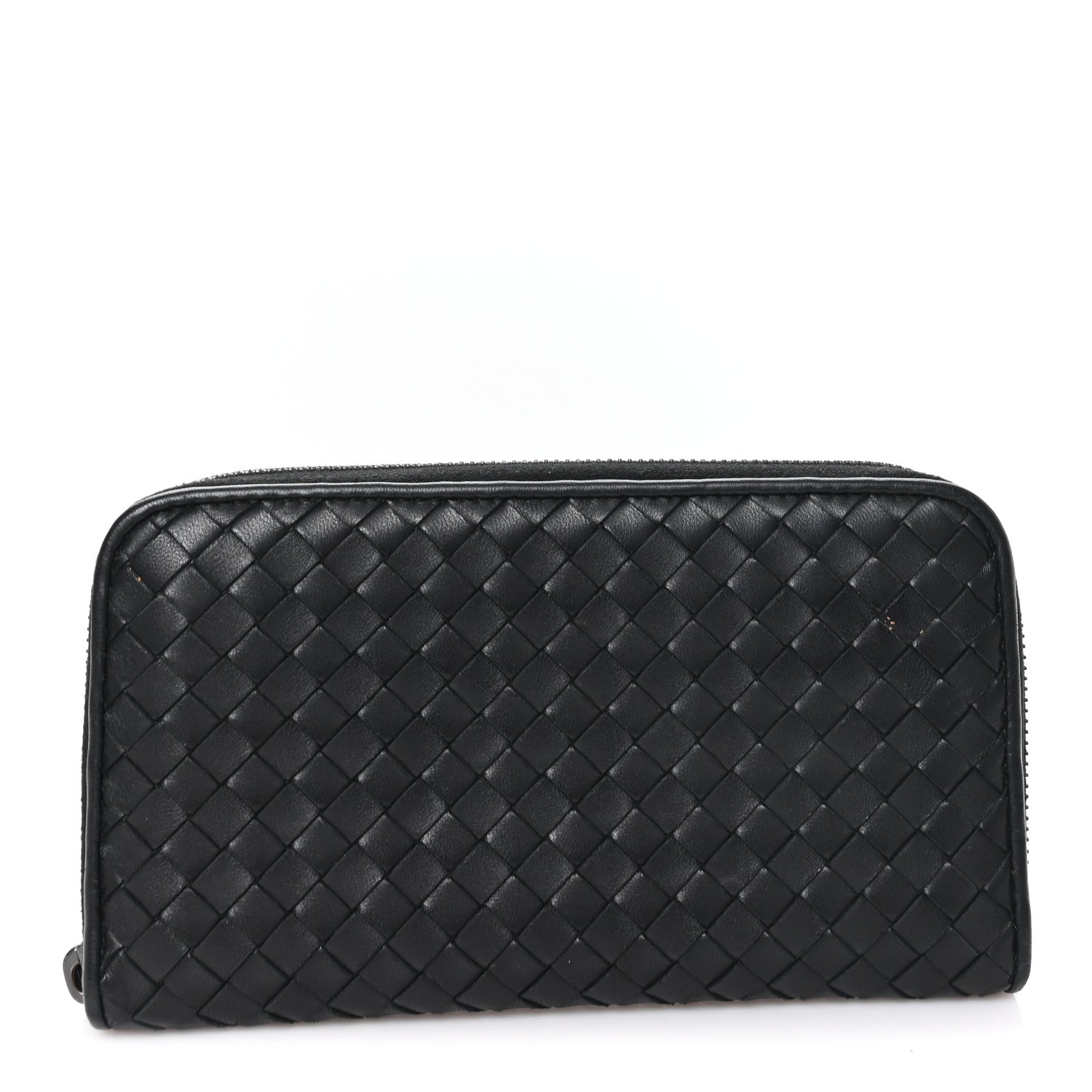 Bottega Veneta Nappa Intrecciato Zip Around Wallet Black 1 of 8