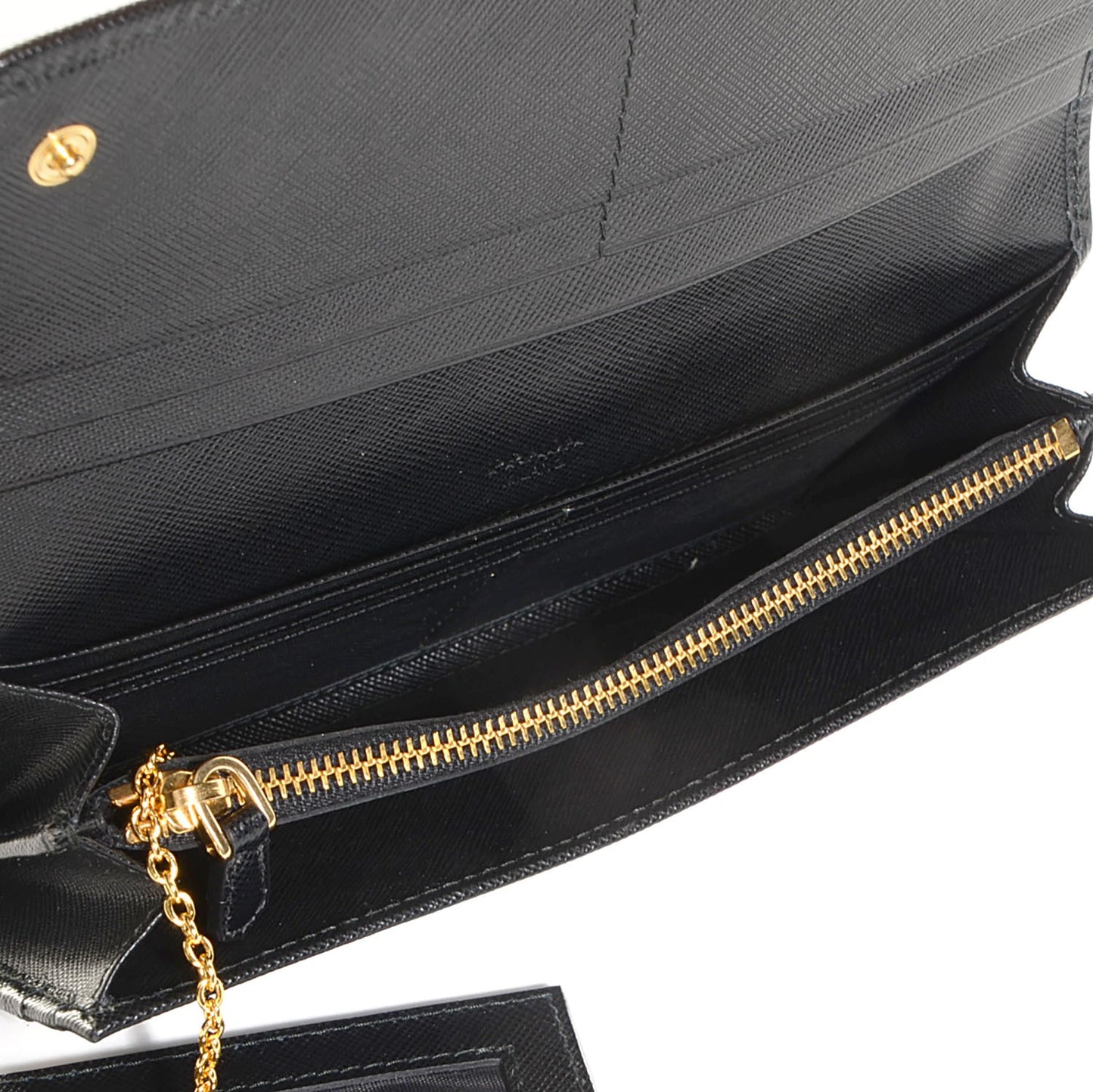 Saffiano Bow Continental Wallet Nero Black
