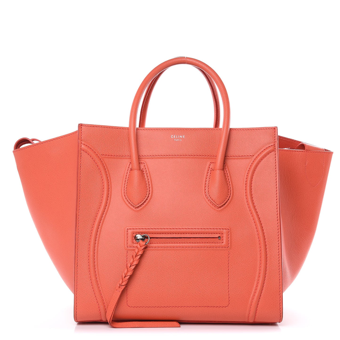 Grained Calfskin Medium Phantom Luggage Coral