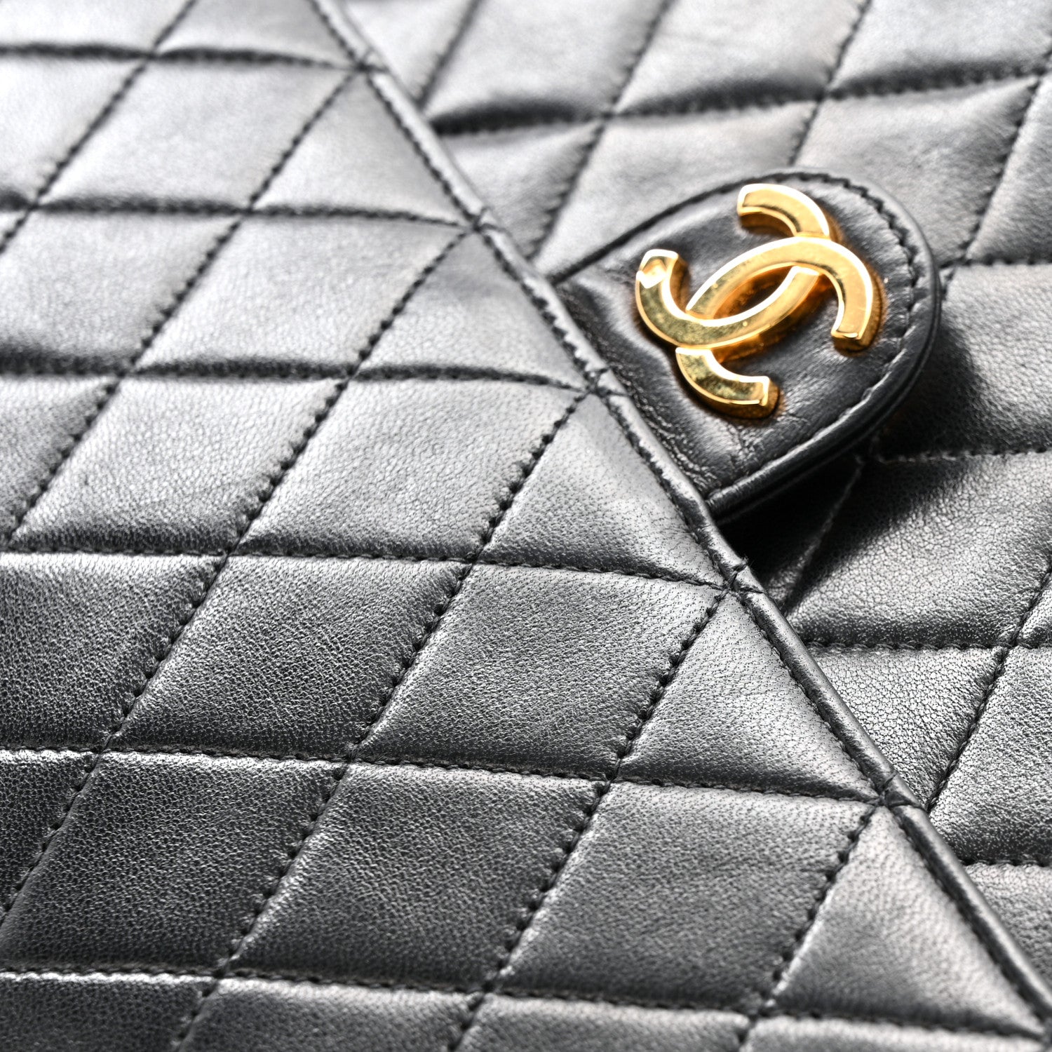 Chanel Lambskin Quilted Medium Single Flap Black 13 of 14