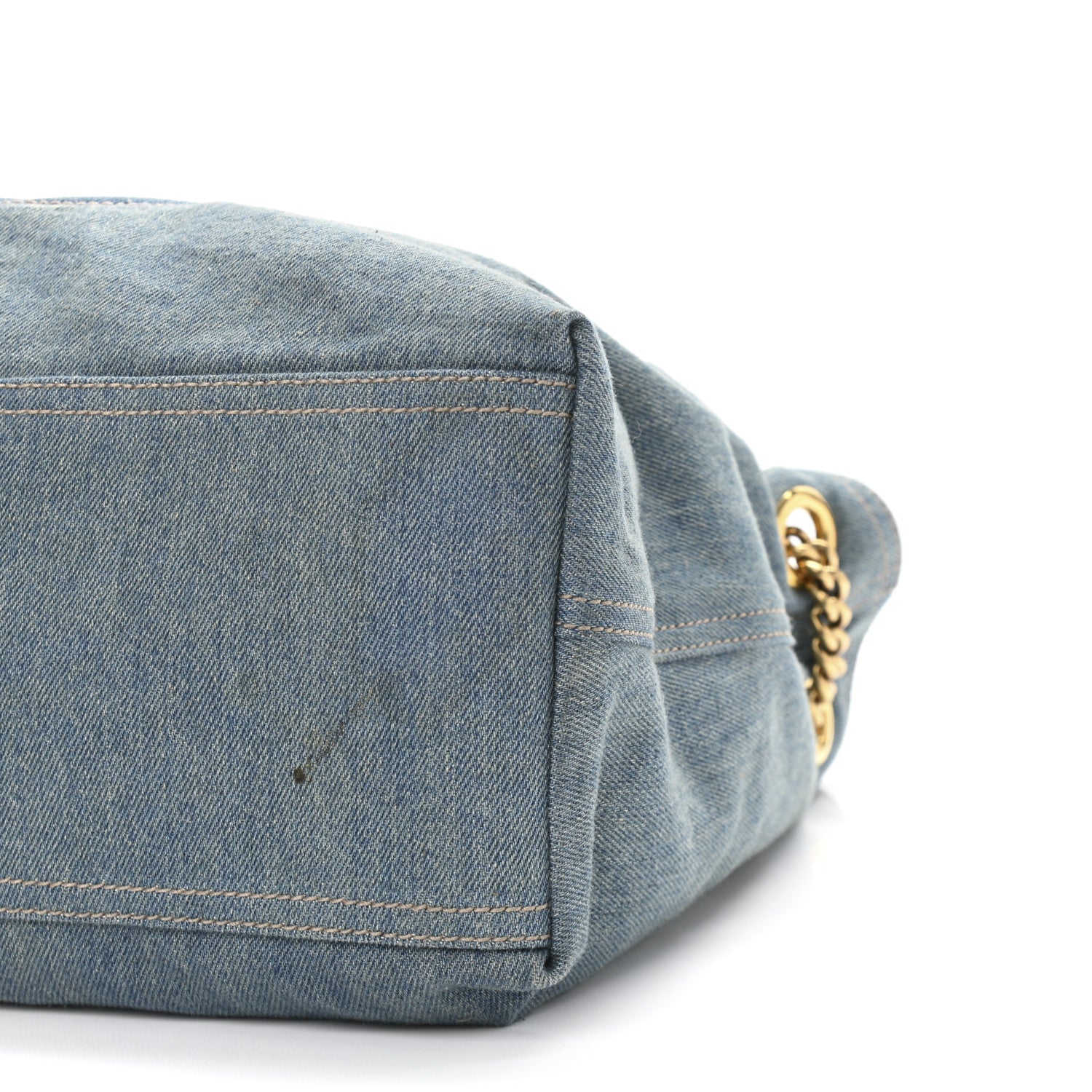 Gucci Denim Medium Soho Chain Shoulder Bag Blue 10 of 12