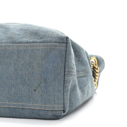 Gucci Denim Medium Soho Chain Shoulder Bag Blue 10 of 12