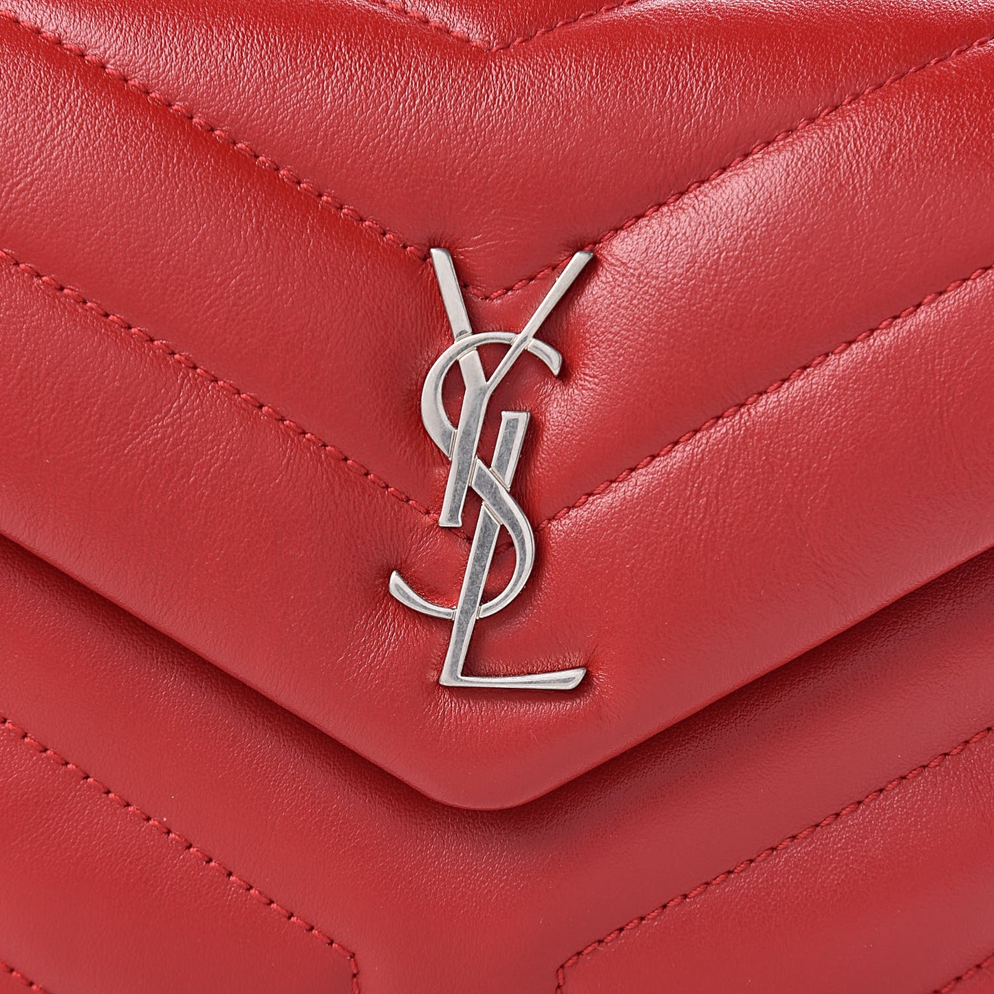 Calfskin Y Quilted Monogram Toy Loulou Crossbody Bag Red