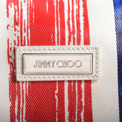 Jimmy Choo Denim Leather Studded Union Jack Print Tote 8 of 9