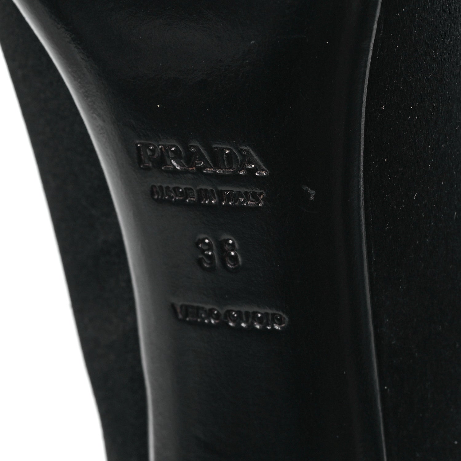 Prada Satin Pumps 38 Black 6 of 7