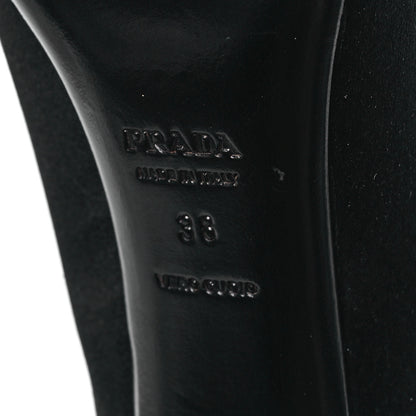 Prada Satin Pumps 38 Black 6 of 7