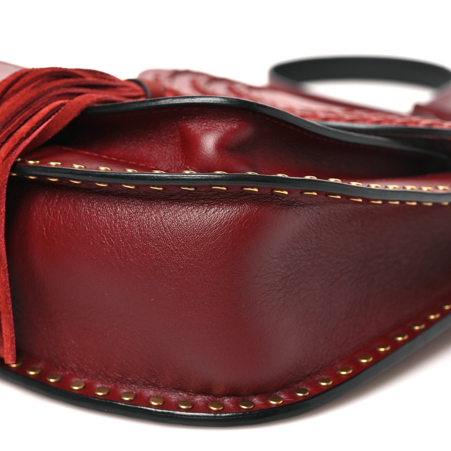 Chloe Calfskin Braided Small Hudson Shoulder Bag Sienna Red 9 of 10