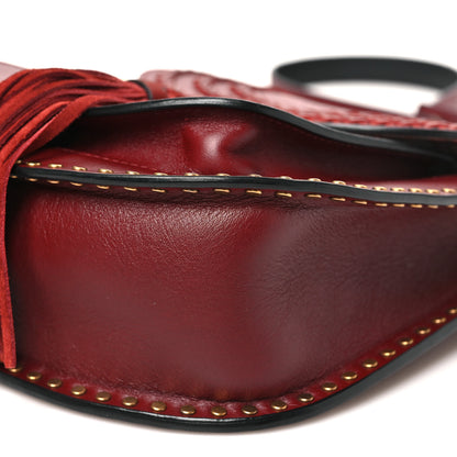 Chloe Calfskin Braided Small Hudson Shoulder Bag Sienna Red 9 of 10