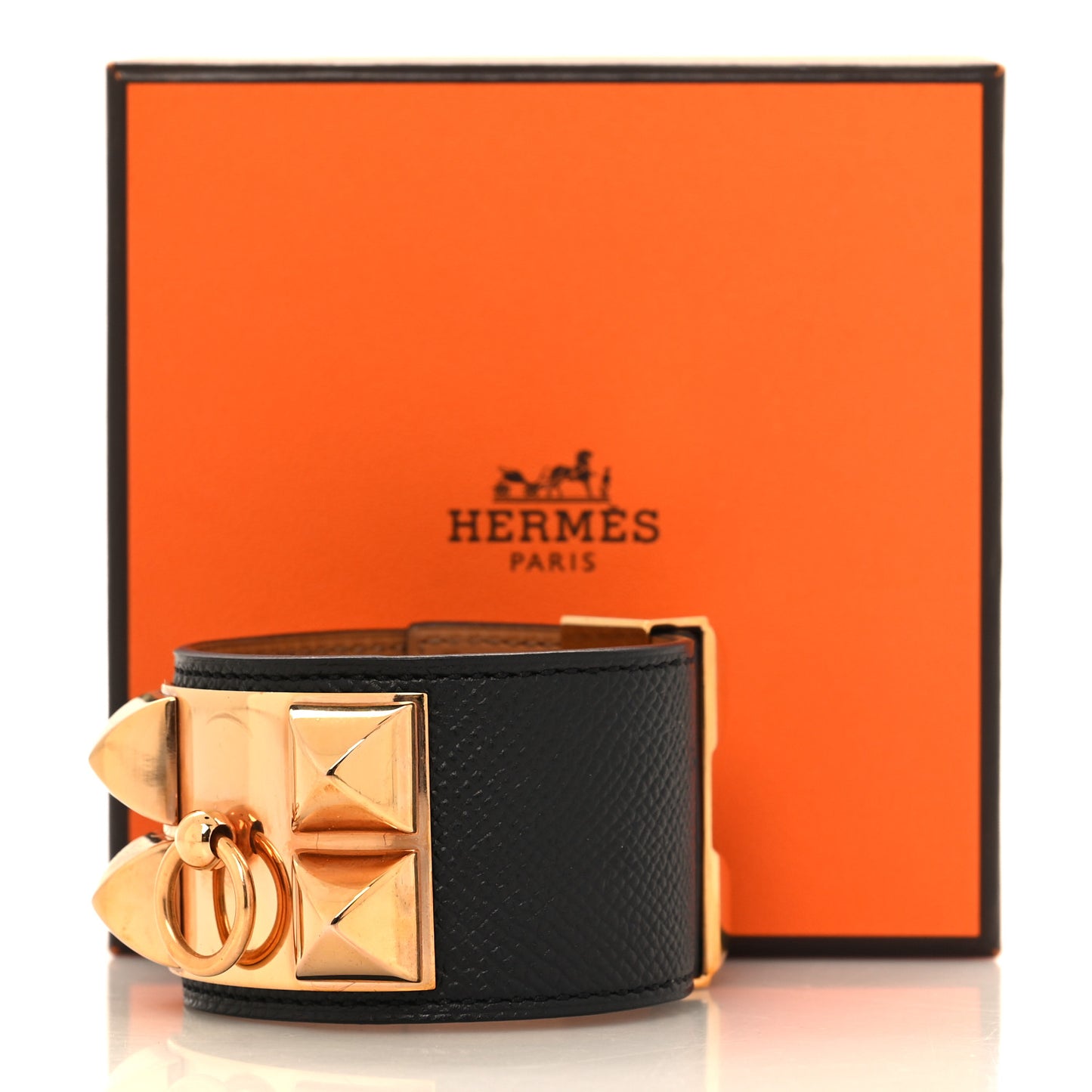 Epsom Collier de Chien CDC Bracelet S Black