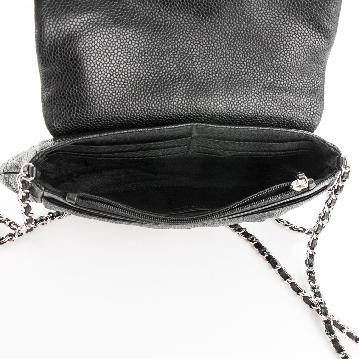 Chanel Caviar Half Moon Wallet On Chain WOC Black 5 of 8