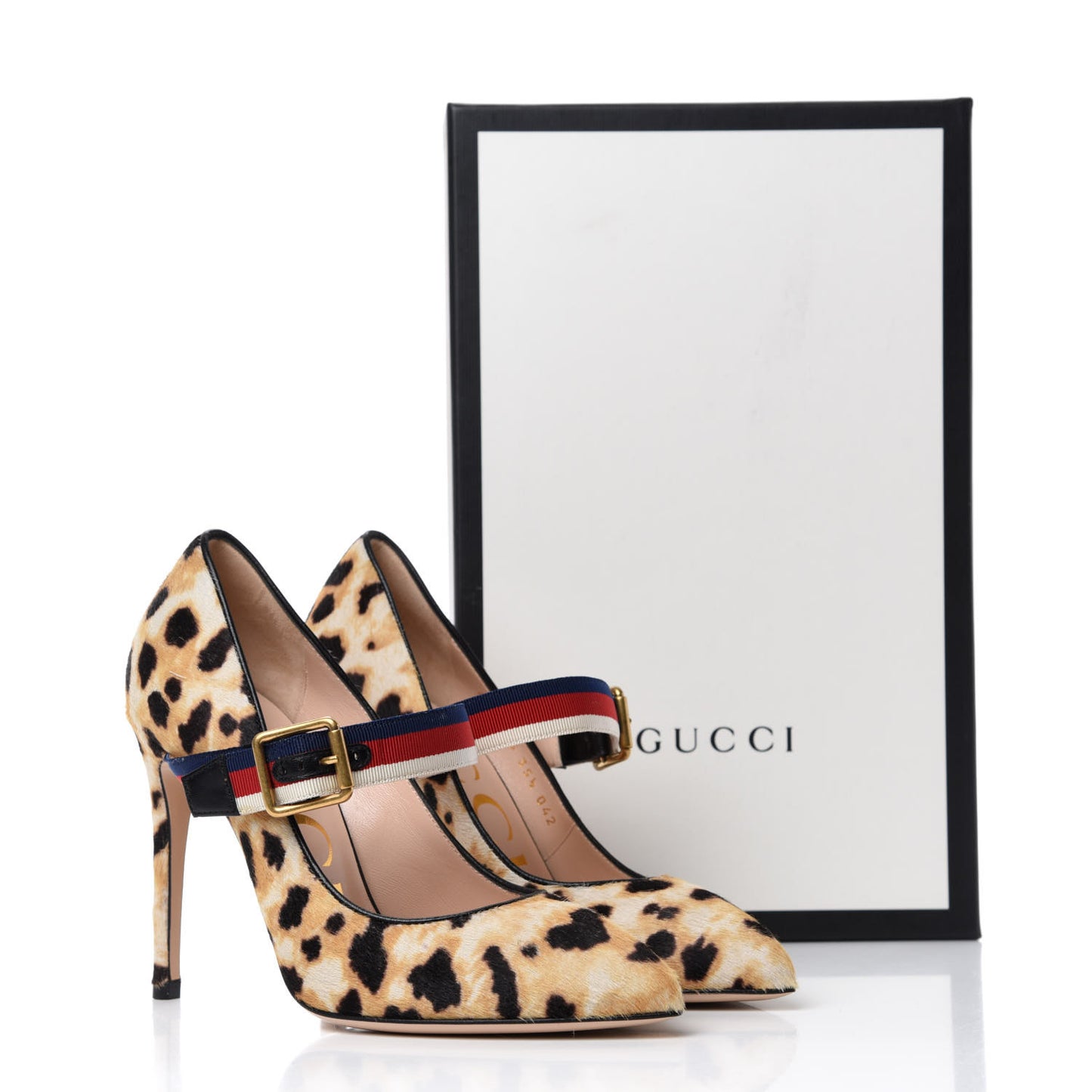 Malaga Kid Leopard Print Pumps 35.5 Natural