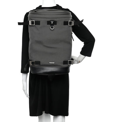 Saint Laurent Canvas Calfskin Rivington Race Convertible Backpack Storm 2 of 10