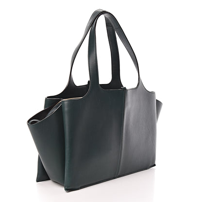 Celine Smooth Calfskin Medium Tri-Fold Bag Bottle Green 3 of 10