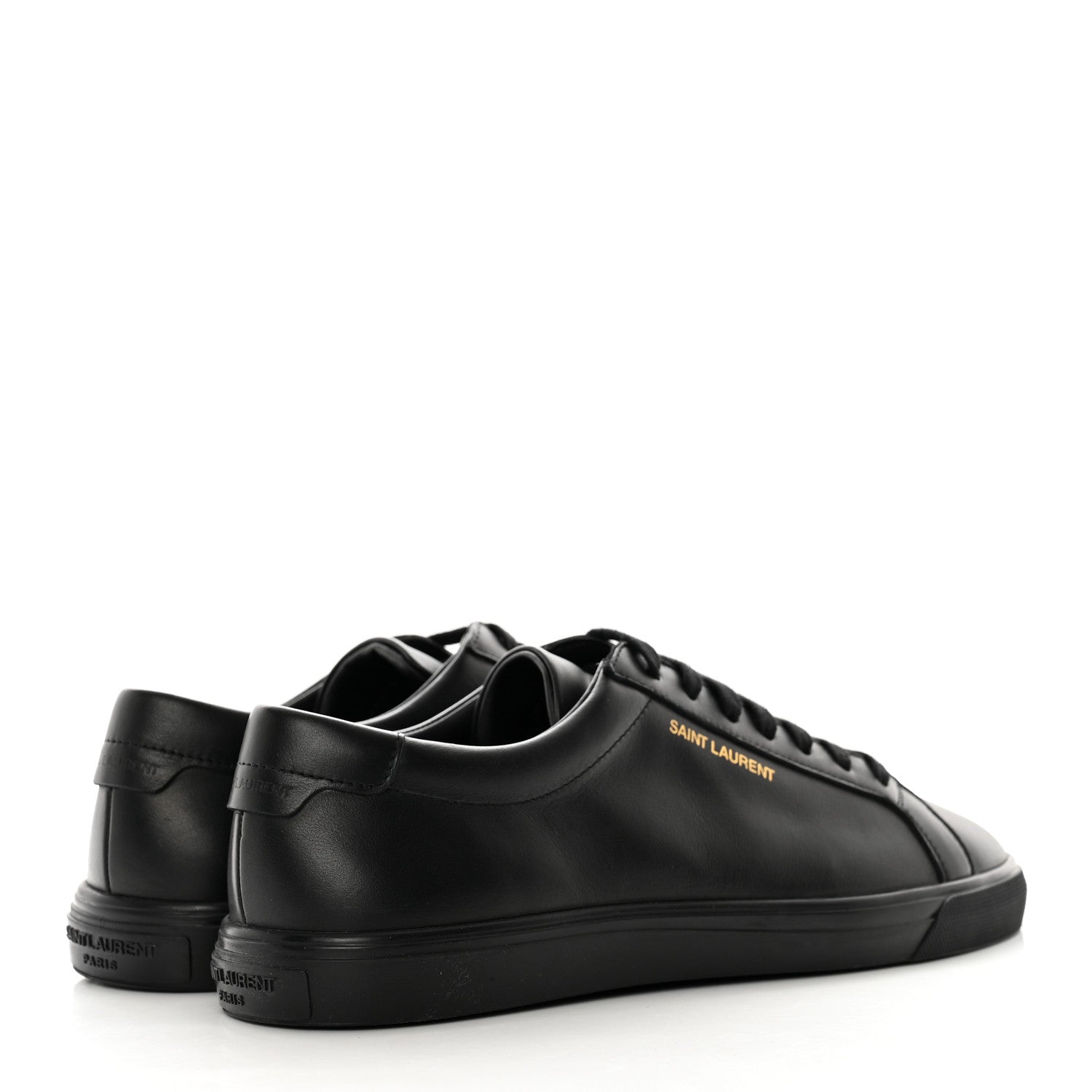 Saint Laurent Calfskin Andy Low Top Sneakers 39 Black 4 of 9