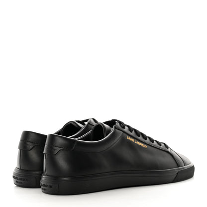 Saint Laurent Calfskin Andy Low Top Sneakers 39 Black 4 of 9