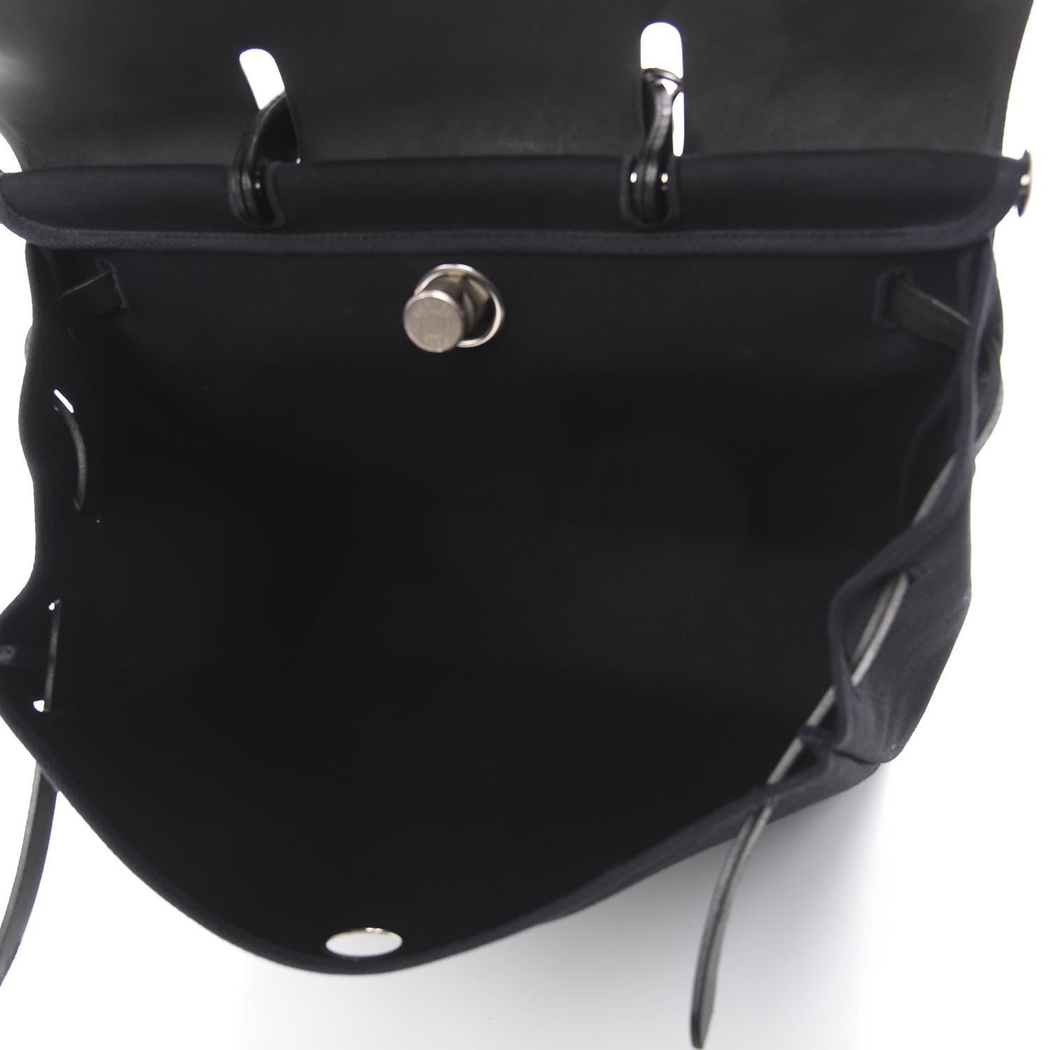 Hermes Toile Vache Calfskin Herbag 39 MM Black 5 of 9
