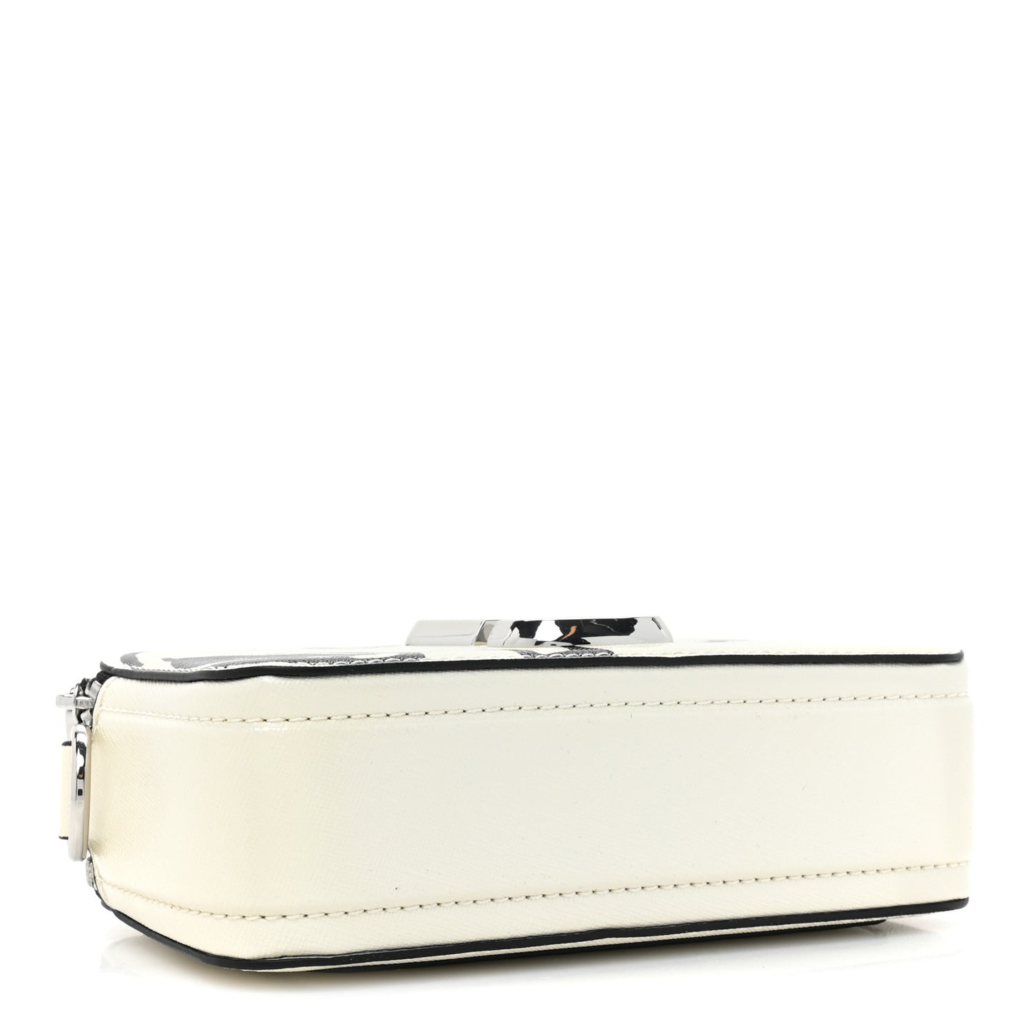 X Peanuts Saffiano Small Snoopy Snapshot Camera Bag White Black