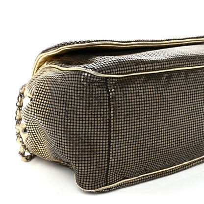 Chanel Metallic Lambskin Perforated Hollywood Accordion Flap Bag Gold 9 of 10