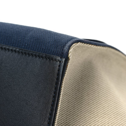 Celine Smooth Calfskin Fabric Medium Tri-Color Trapeze Black Blue Tan 5 of 11