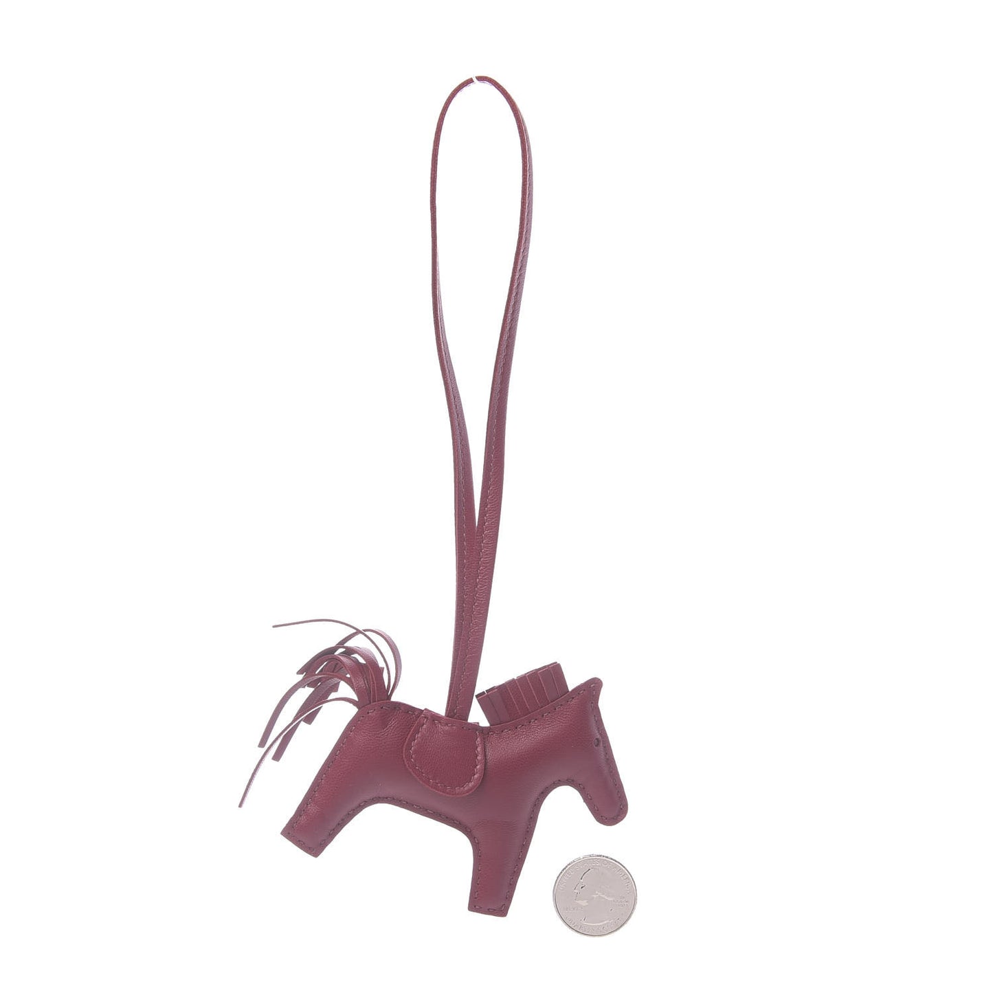 Milo Lambskin Grigri Rodeo Horse Bag Charm PM Rubis