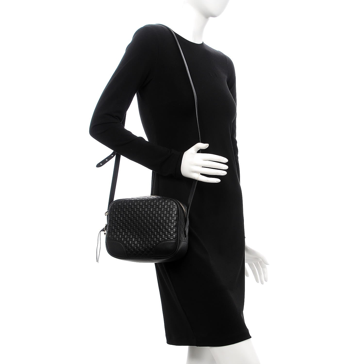 Gucci Microguccissima Mini Bree Messenger Bag Black 2 of 7