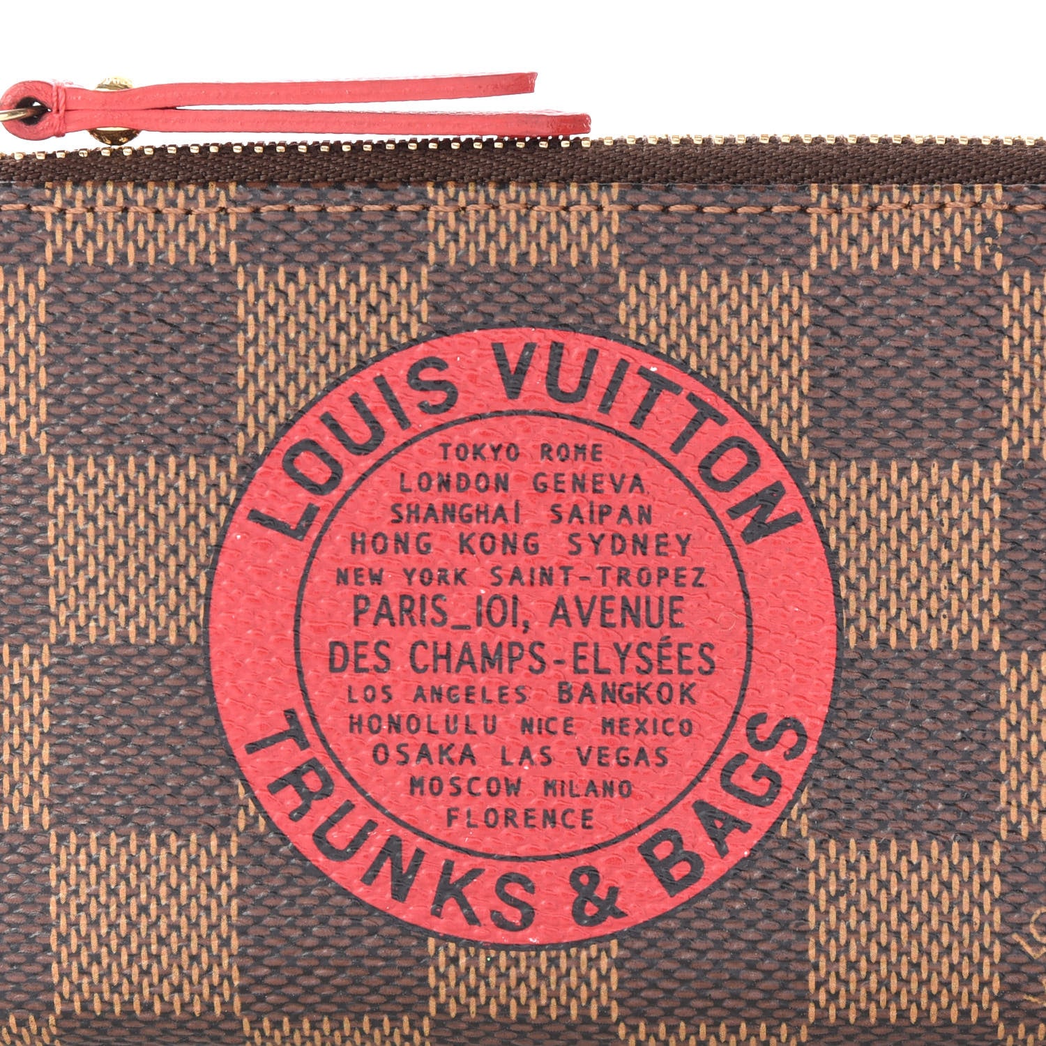 Louis Vuitton Damier Ebene Complice Trunks and Bags Key Pouch Red 8 of 8