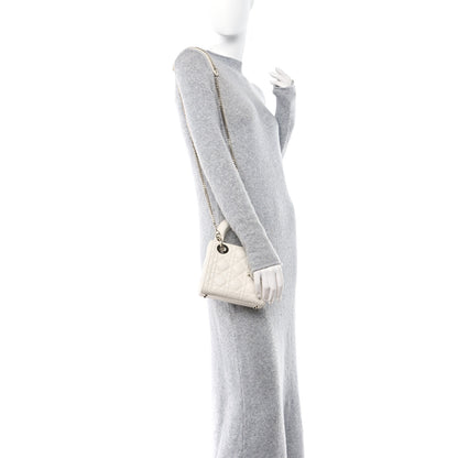 Christian Dior Lambskin Cannage Mini Lady Dior White 2 of 11