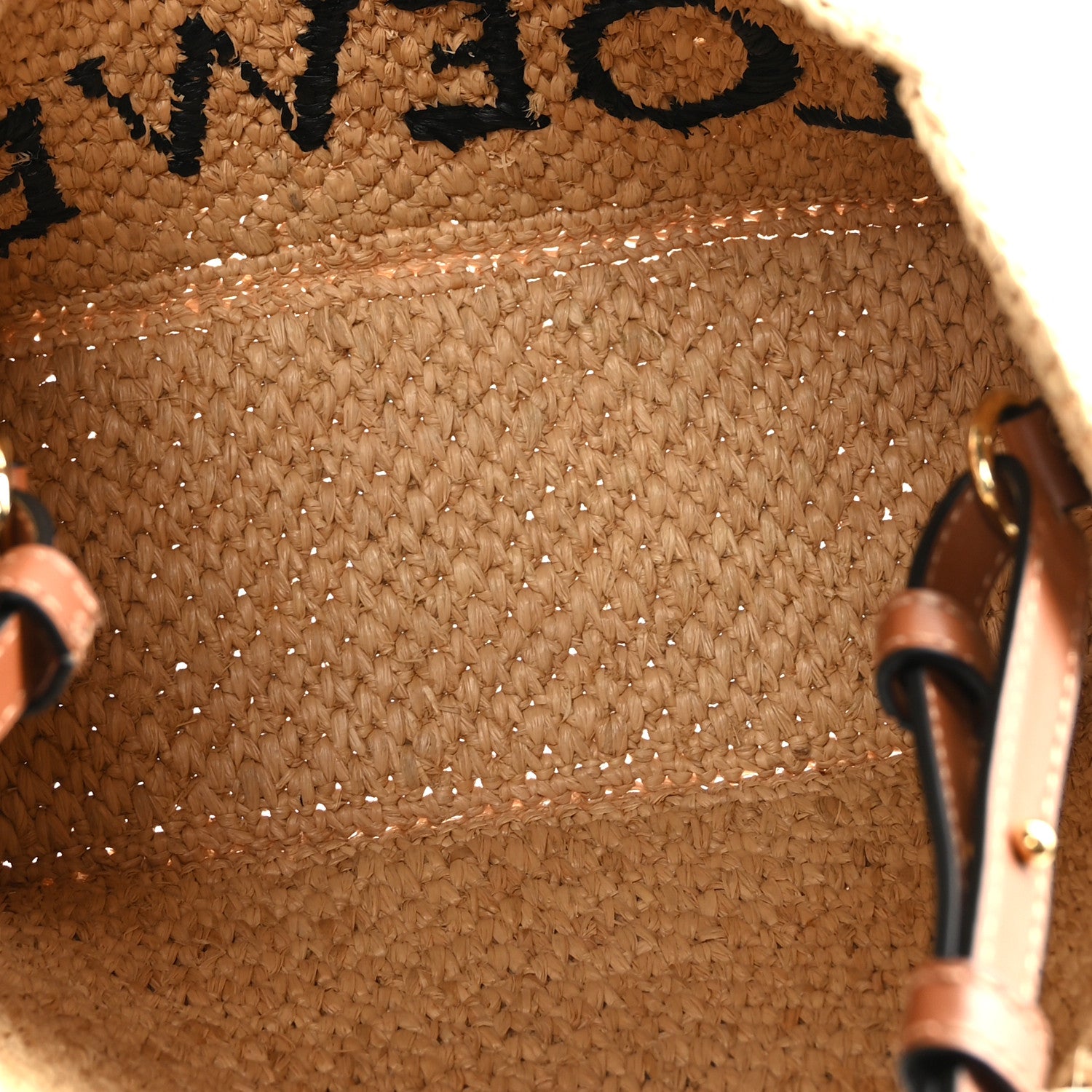 Loewe Raffia Small Paula's Ibiza Logo Tote Natural Tan 9 of 17