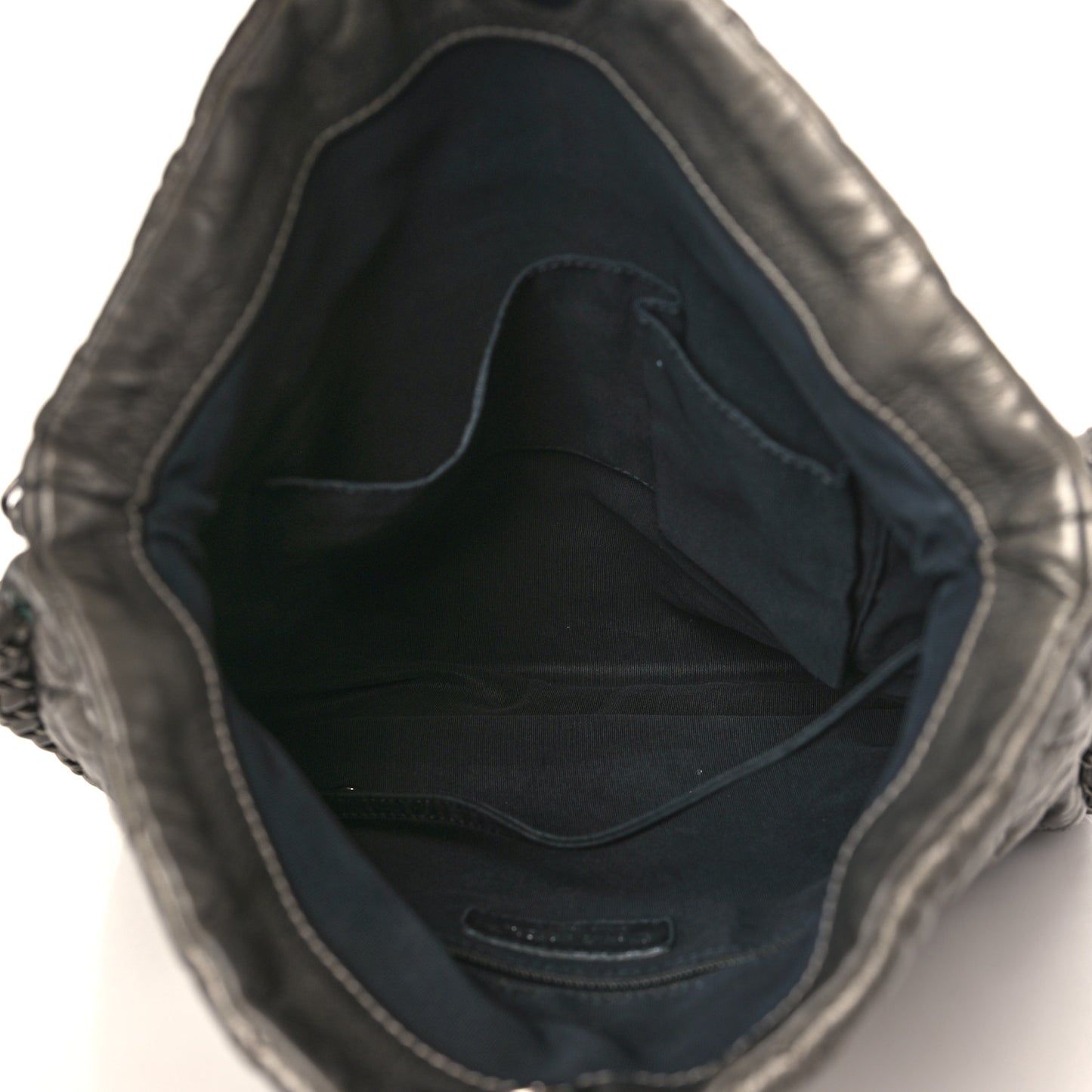 Metallic Calfskin Quilted Medium Chain Me Hobo Dark Silver