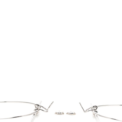 Hermes Sterling Silver TGM Loop Earrings 3 of 7