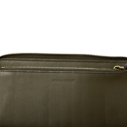 Burberry House Check Calfskin Renfrew Long Zip Around Wallet Green 6 of 7